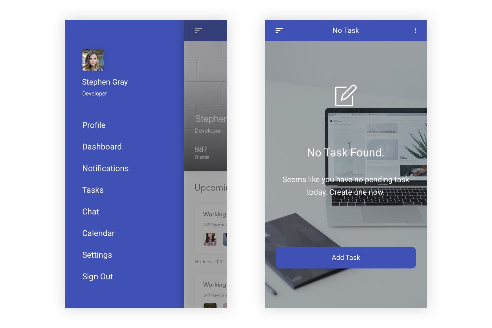每日任务管理APP应用程序UI设计套件PSD模板 ToDo – Daily Task Management  App for Photoshop插图(7)