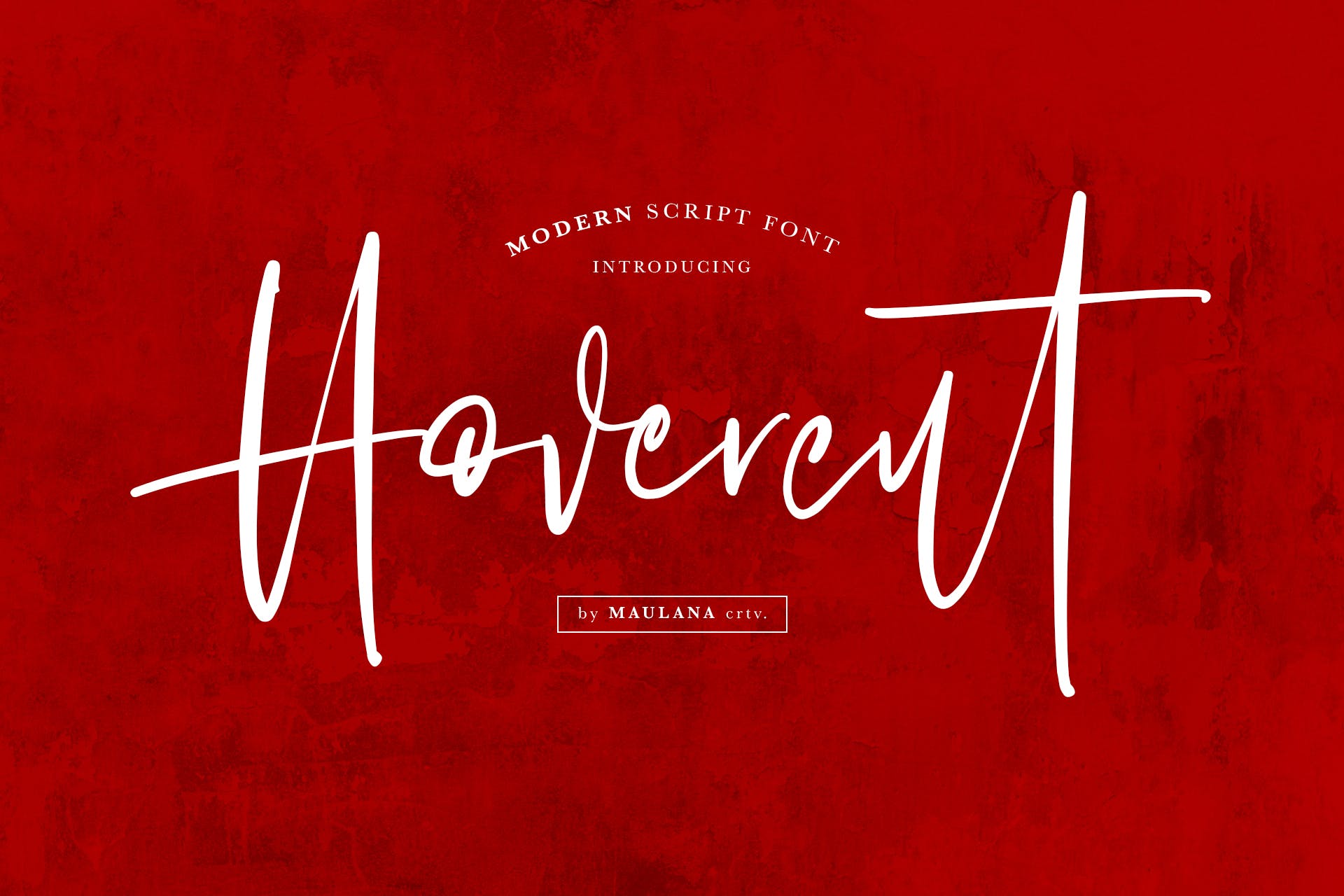豪迈狂草英文书法字体下载 Hovercut Brush Script Font插图