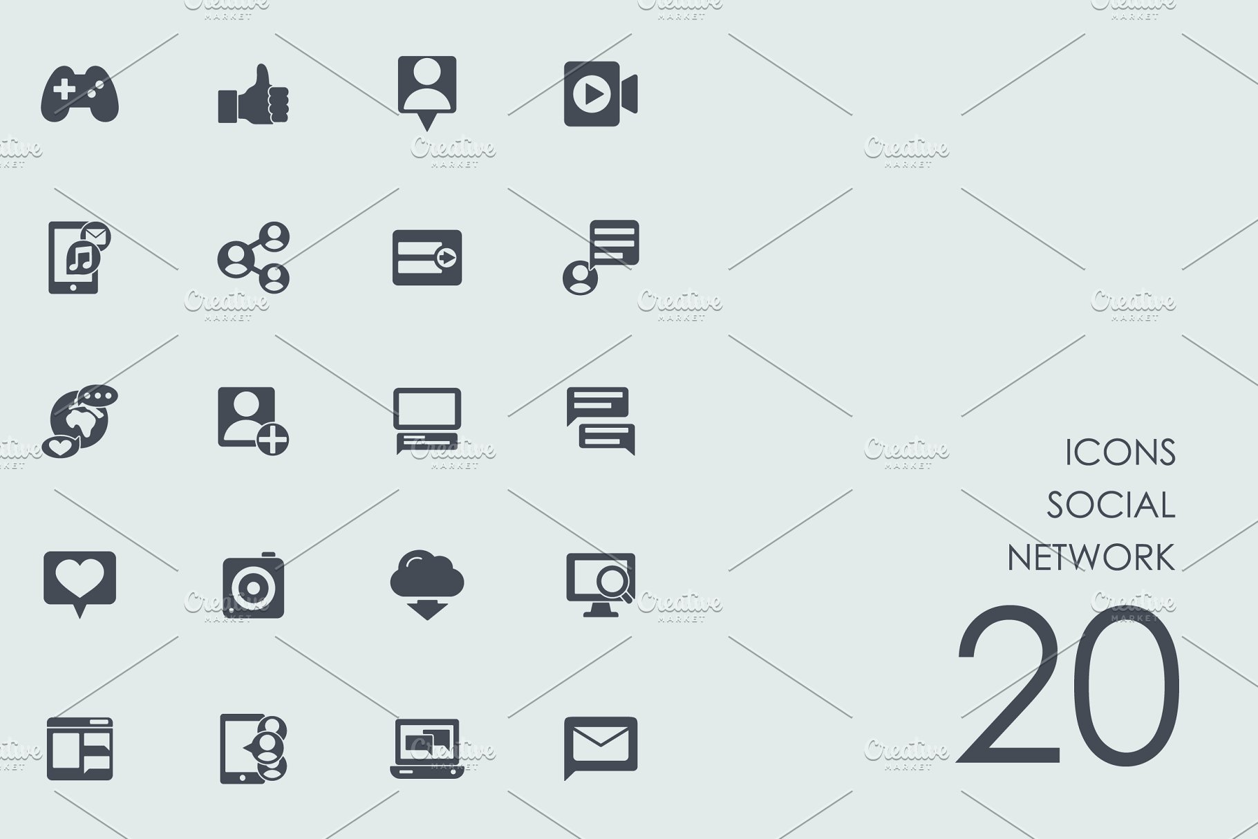 社交媒体网络图标 Social network icons插图