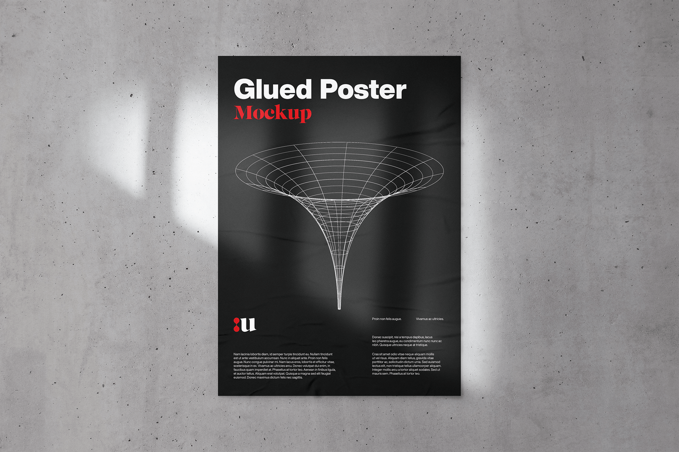 不干胶海报张贴效果样机模板 Glued Poster Mockup插图