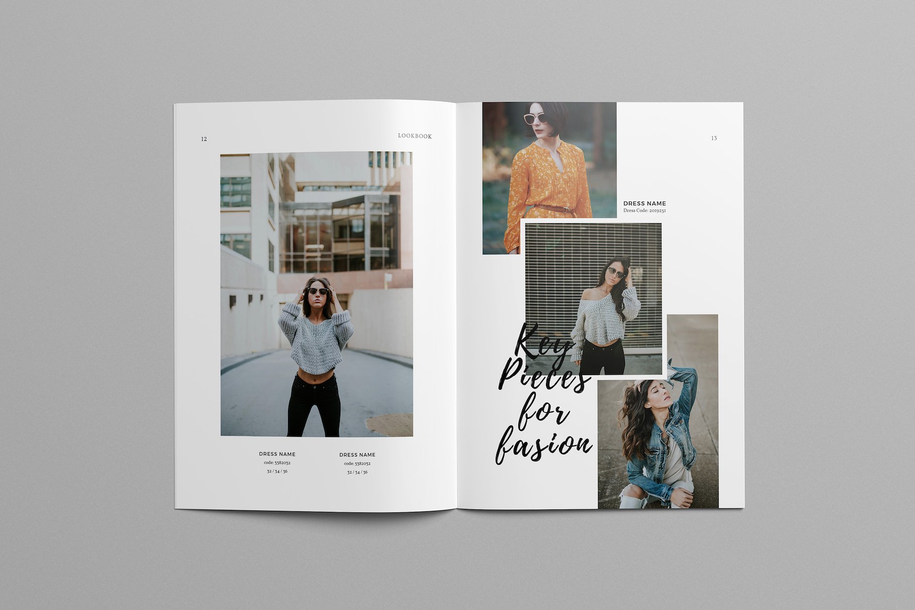 时尚极简的服装目录杂志模板下载 Fashion Catalog Lookbook Template [indd]插图(4)