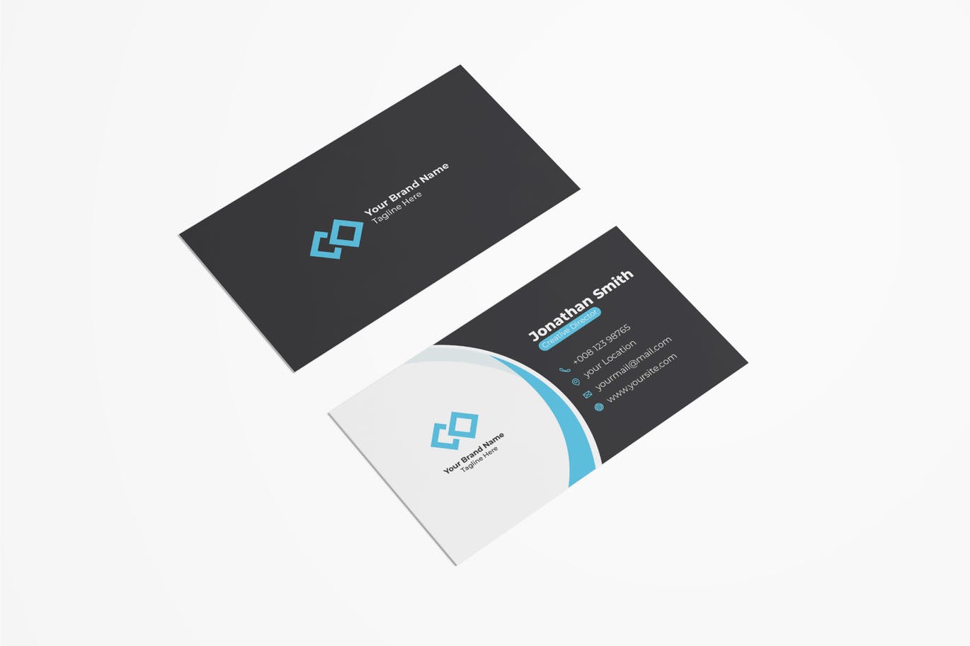 极简设计风格企业公司素材库精选名片模板v46 Business Card Template.v46插图(1)