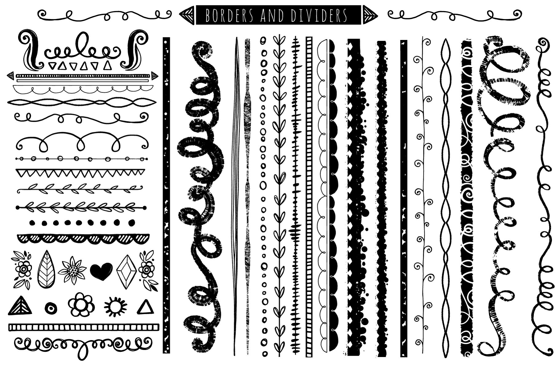 涂鸦手绘边框和框架 Hand-Drawn Borders & Frame Doodles插图(2)