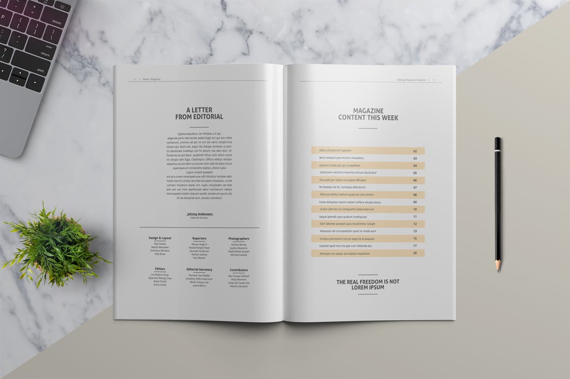 北欧简约风格素材库精选杂志设计模板 KELENS – Clean Magazine Template插图(1)