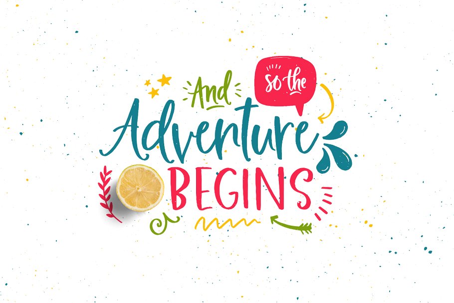 新挑选的水彩素材和字体工具包 Fresh Picked Watercolor & Font Kit插图(13)