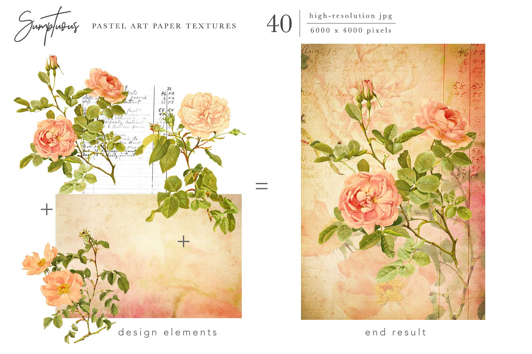 奢华粉画纸纸张纹理 Sumptuous Pastel Paper Textures插图(10)