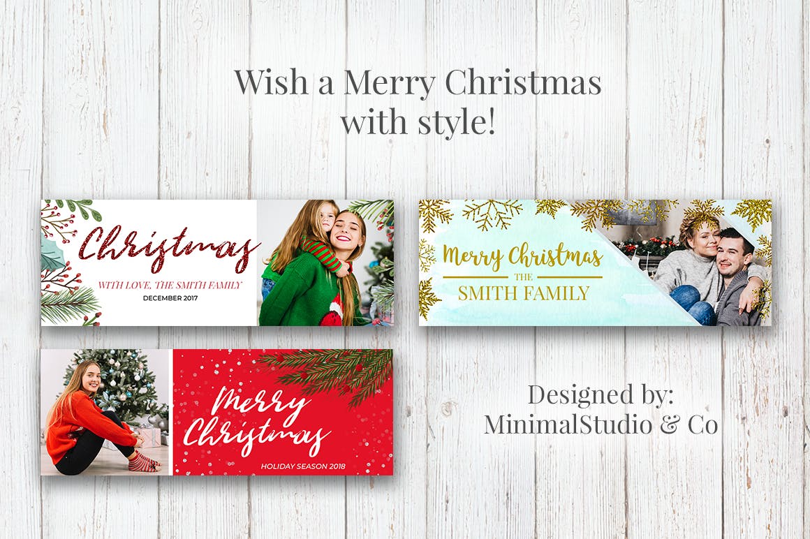 11款圣诞节庆祝主题Facebook封面设计模板素材库精选 Christmas Facebook Covers插图(3)