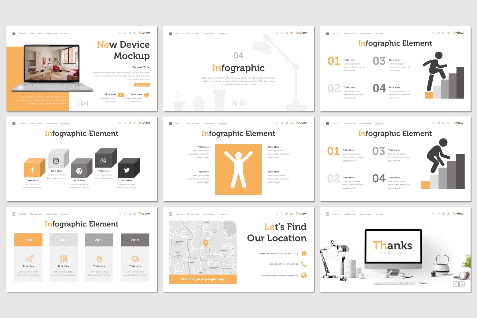 企业团队/产品/历史等信息介绍Keynote演示文稿模板 Review – Keynote Template插图(4)