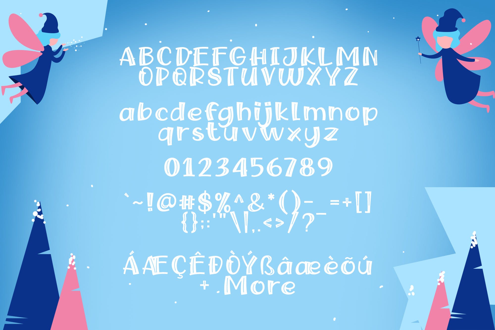 现代小清新可爱设计风格英文加粗字体 Snow Fairy插图(5)