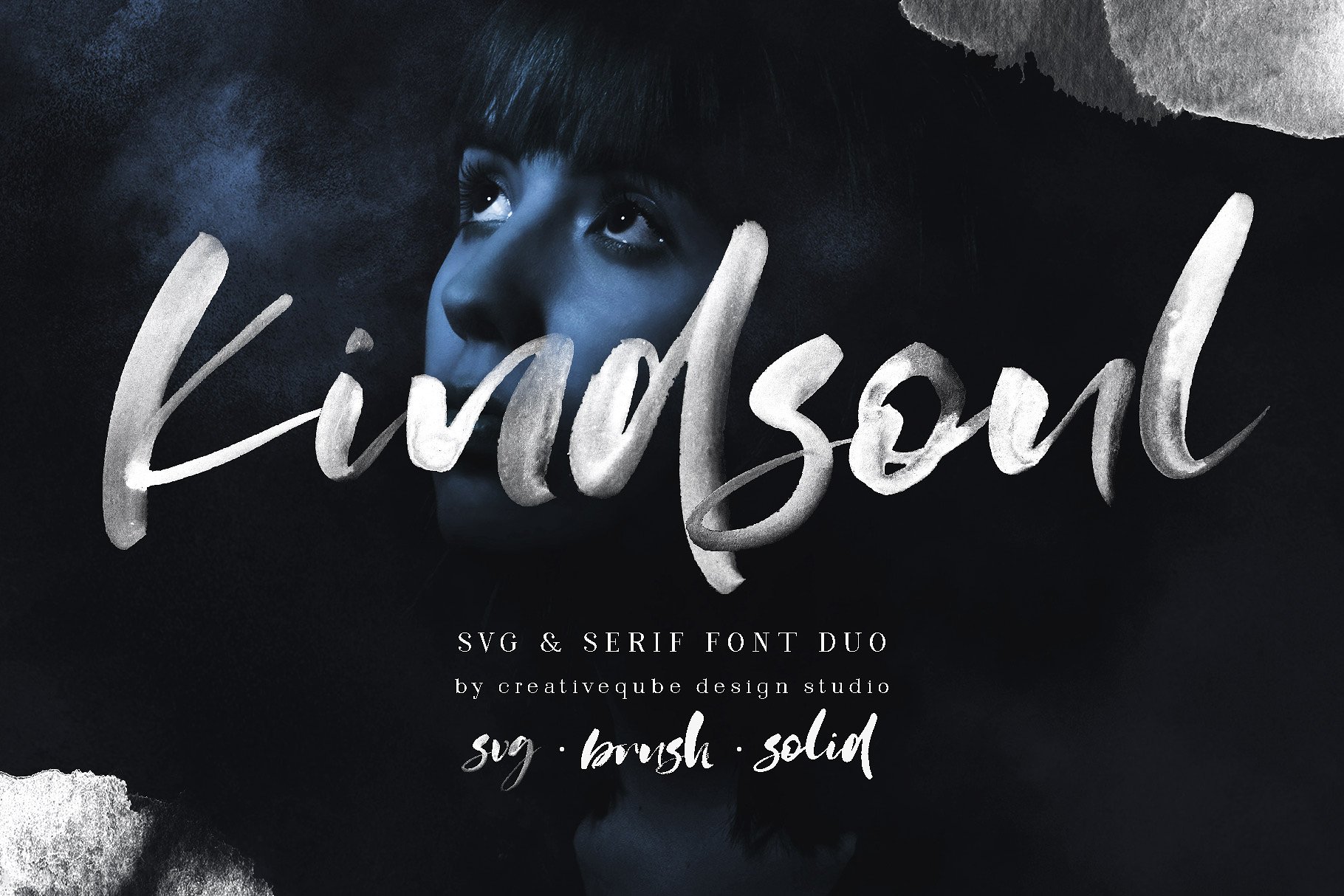手绘水彩SVG字体&平滑衬线英文字体 KindSoul SVG Script & Serif Font Duo插图