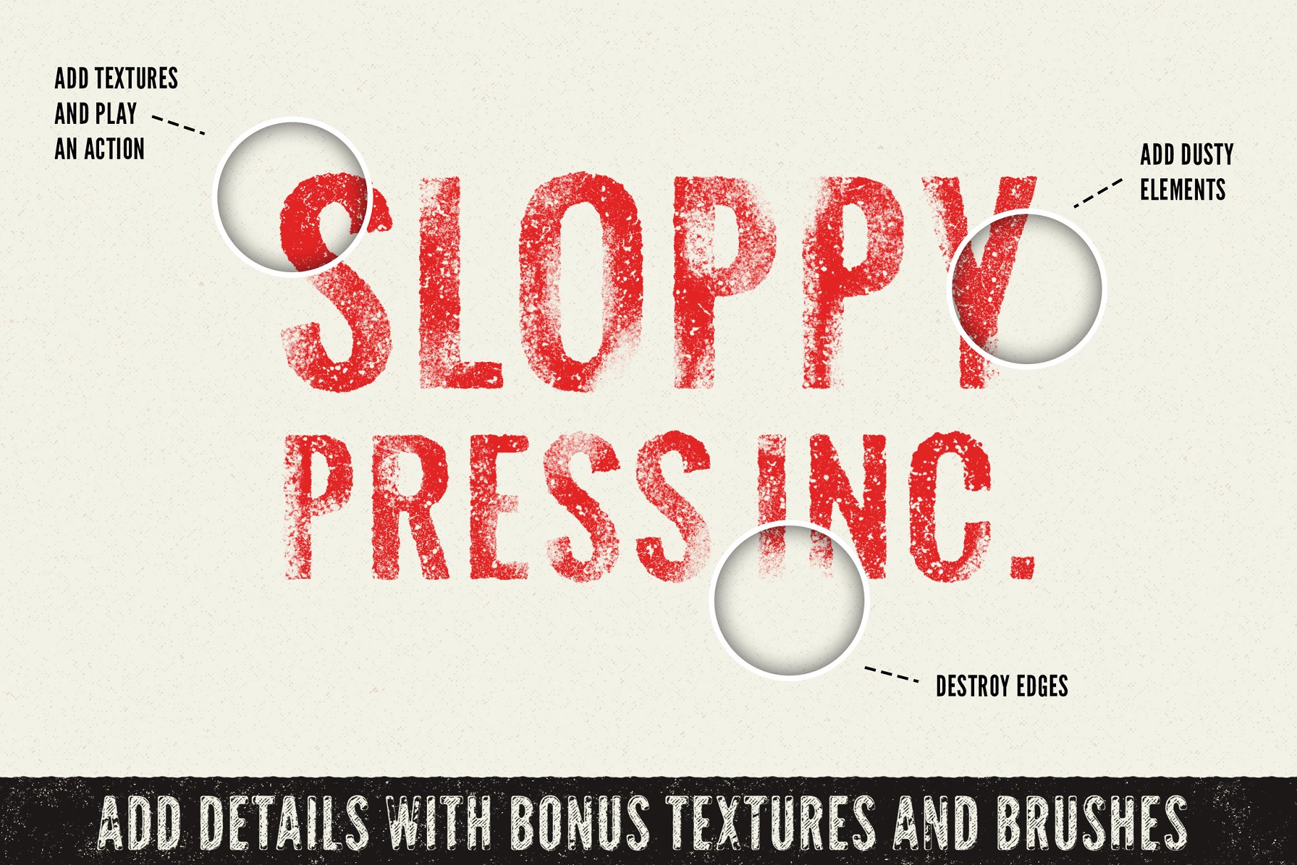 复古手工印刷文本图层样式 Sloppy Press Inc.插图(3)