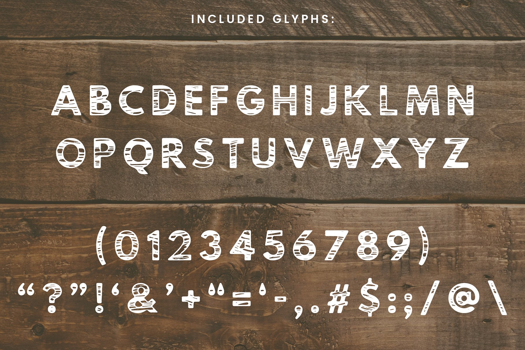 木纹无衬线英文字体 Timber Hitch Font + Nature Designs插图(1)