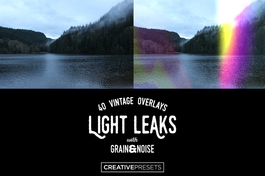40款复古怀旧风格漏光照片效果叠层纹理 Light Leaks Overlays插图(2)