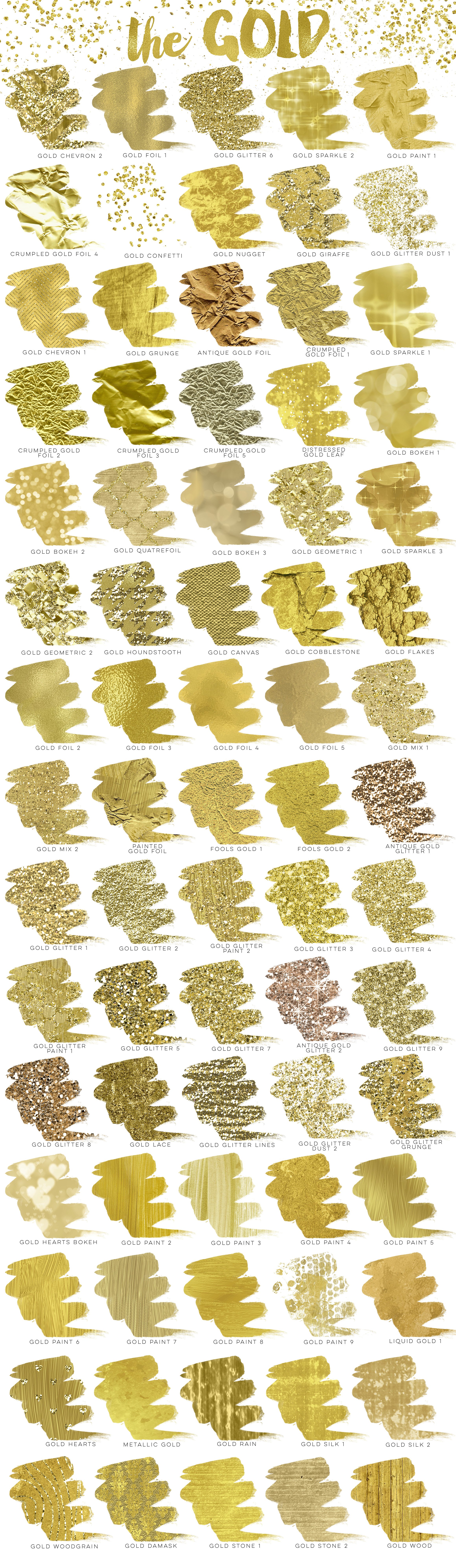 Procreate绘画应用专用金漆笔刷 Gold Rush for Procreate插图(4)
