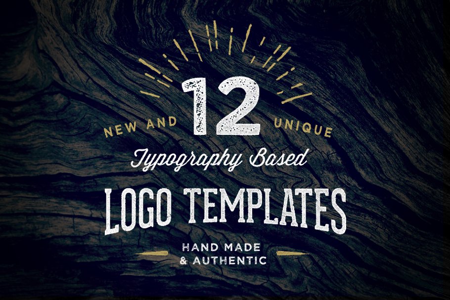 12款复古怀旧风格排版Logo模板 12 Typography Based Vintage Logos插图