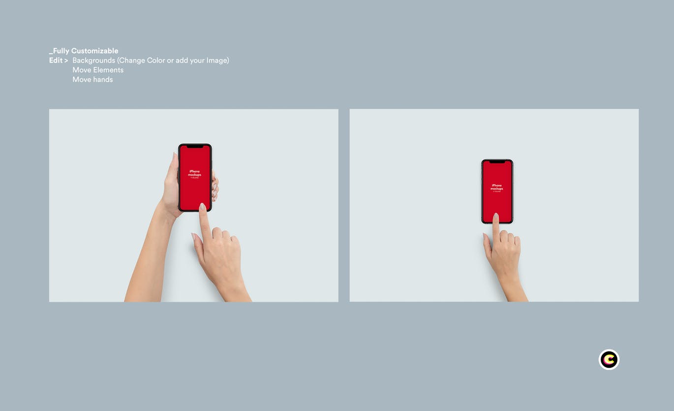 手持iPhone 11屏幕触摸演示素材库精选样机模板 iPhone 11 Mockup插图(2)