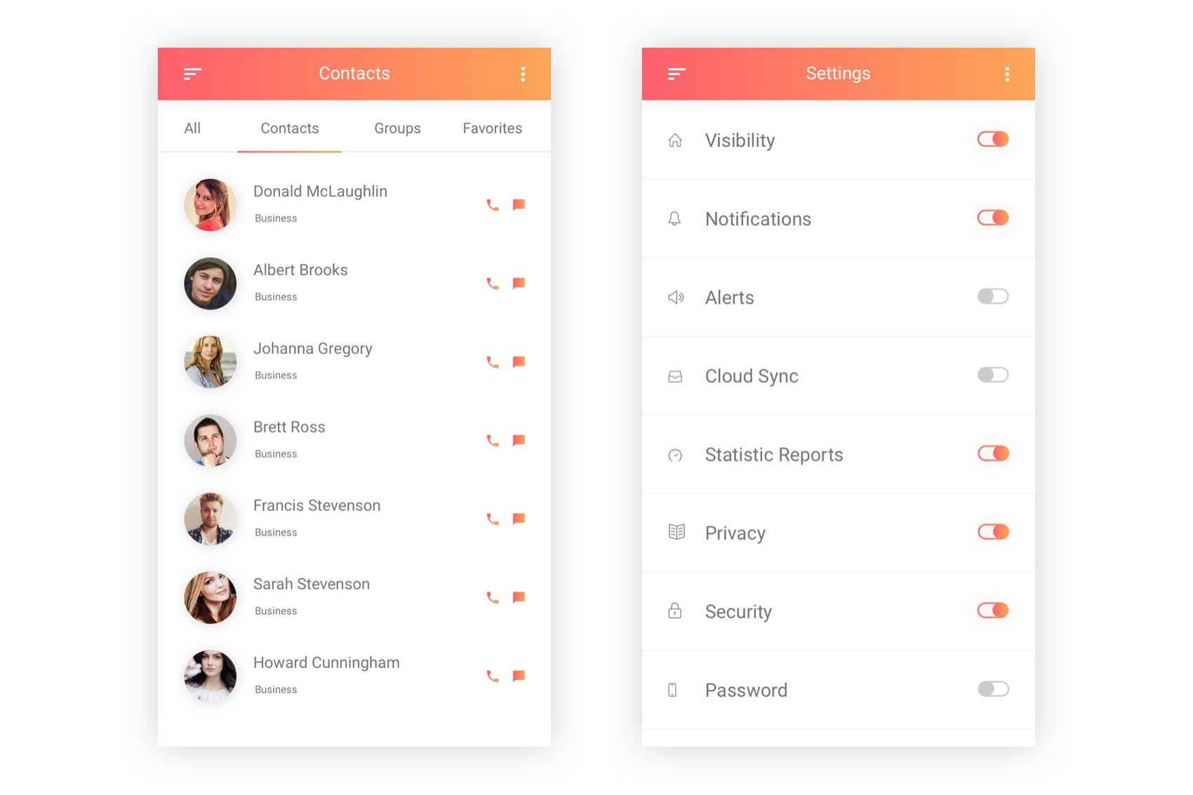 社交APP交友应用UI界面设计PSD模板 Sparsh – Social Media Mobile App for Photoshop插图(6)
