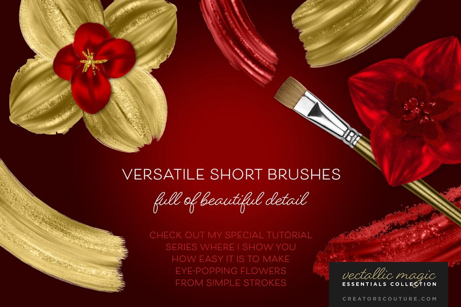 惊人美丽的金属油漆AI笔刷 Vectallic Magic Brush Revolution!插图(1)