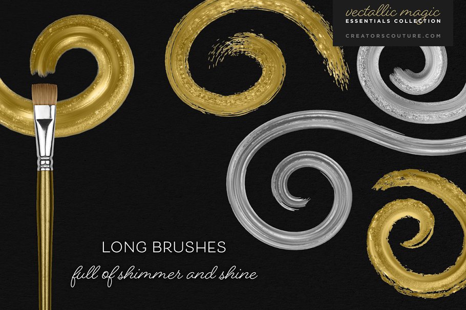 惊人美丽的金属油漆AI笔刷 Vectallic Magic Brush Revolution!插图(3)