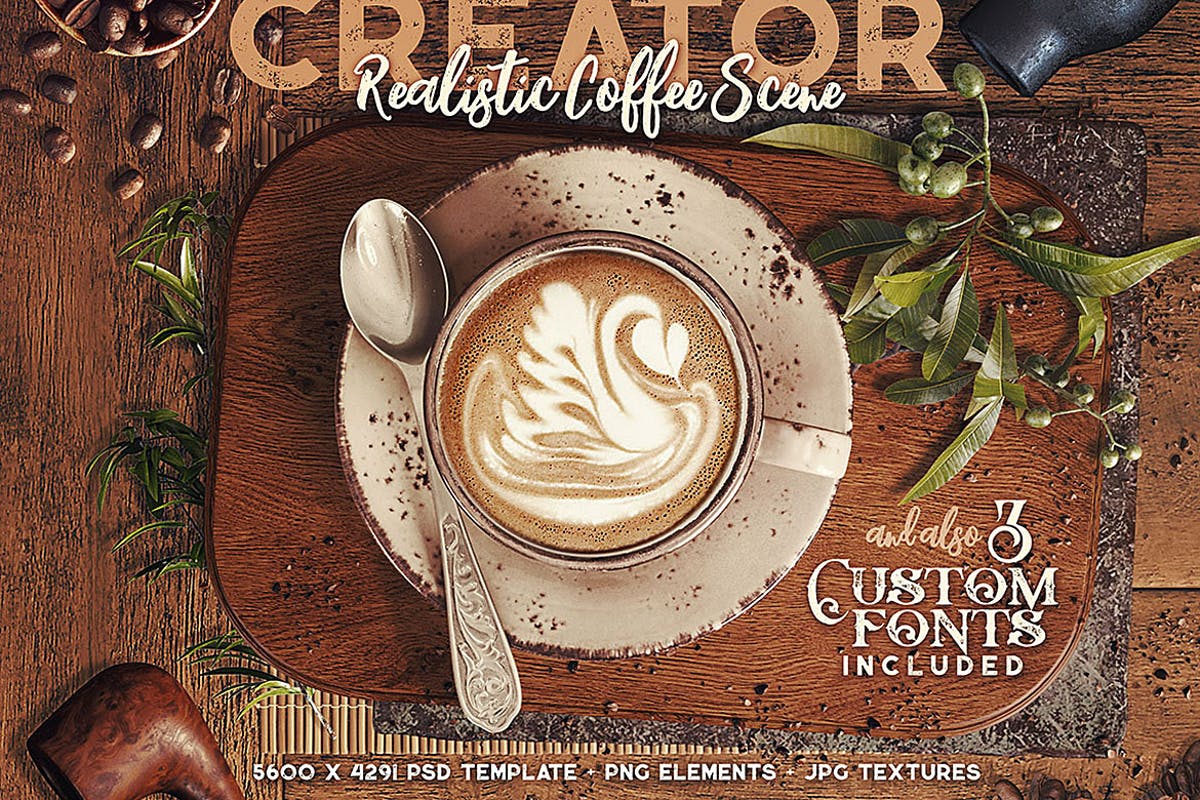 咖啡场景设计模板合集 Coffee Scene Creator插图