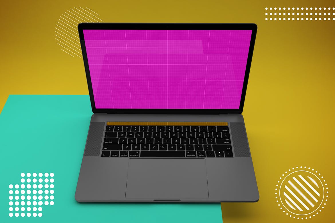 抽象背景Macbook Pro笔记本电脑素材库精选样机模板v2 Abstract Macbook Pro Mockup V.2插图(11)
