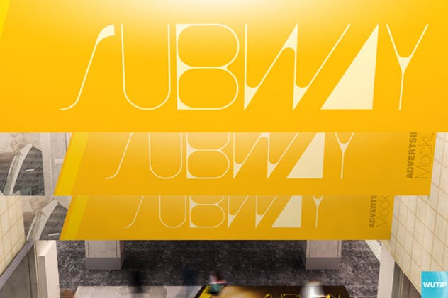地铁海报广告牌灯箱广告牌样机模板 Subway Advertising Mockups插图(8)