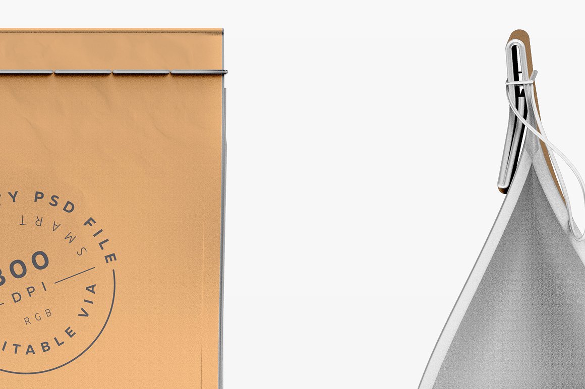 高品质的包装纸袋展示样机 Paper Bag with Window Mockup [psd]插图(5)