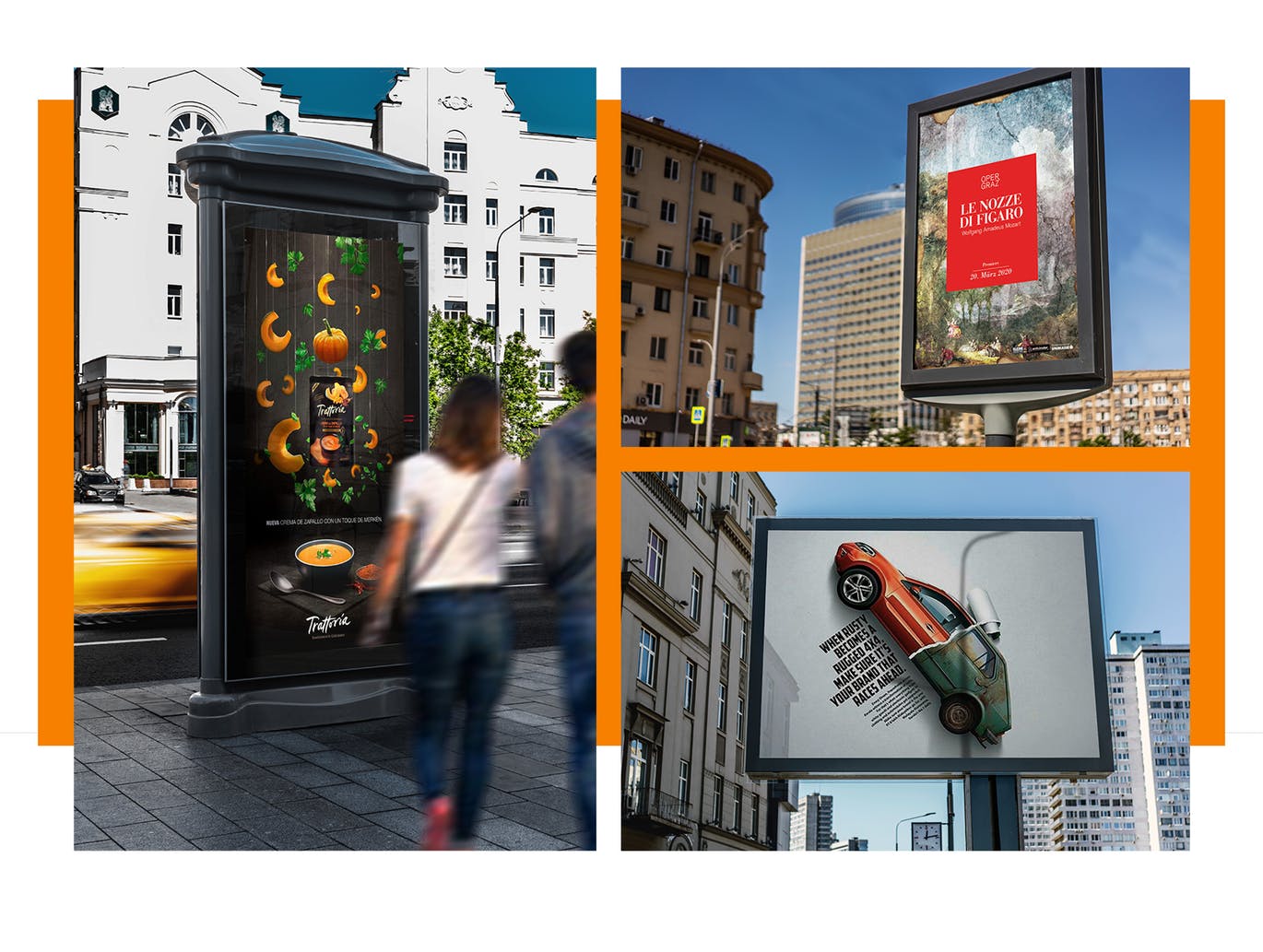 户外立式广告牌广告设计效果预览样机模板 Billboards Urban Mock-Up插图(5)