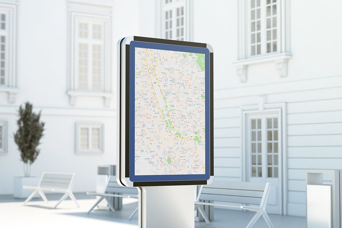 城市灯箱广告牌效果图样机素材库精选 City Light Board Mockup插图(4)
