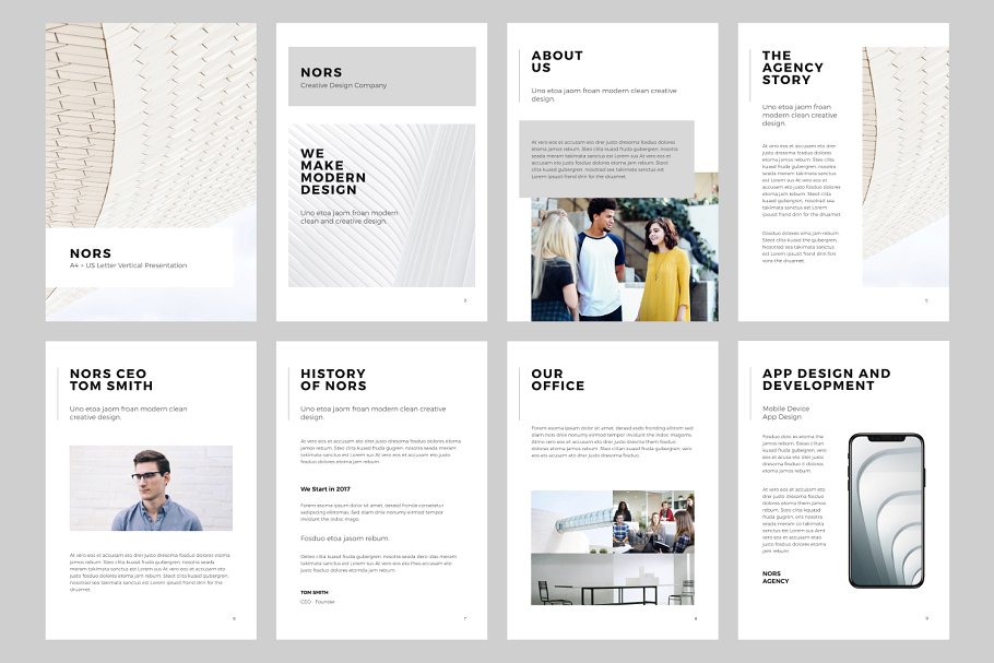 创意视觉设计品牌PPT幻灯片模板 NORS Vertical Powerpoint + 20 Photos插图(5)