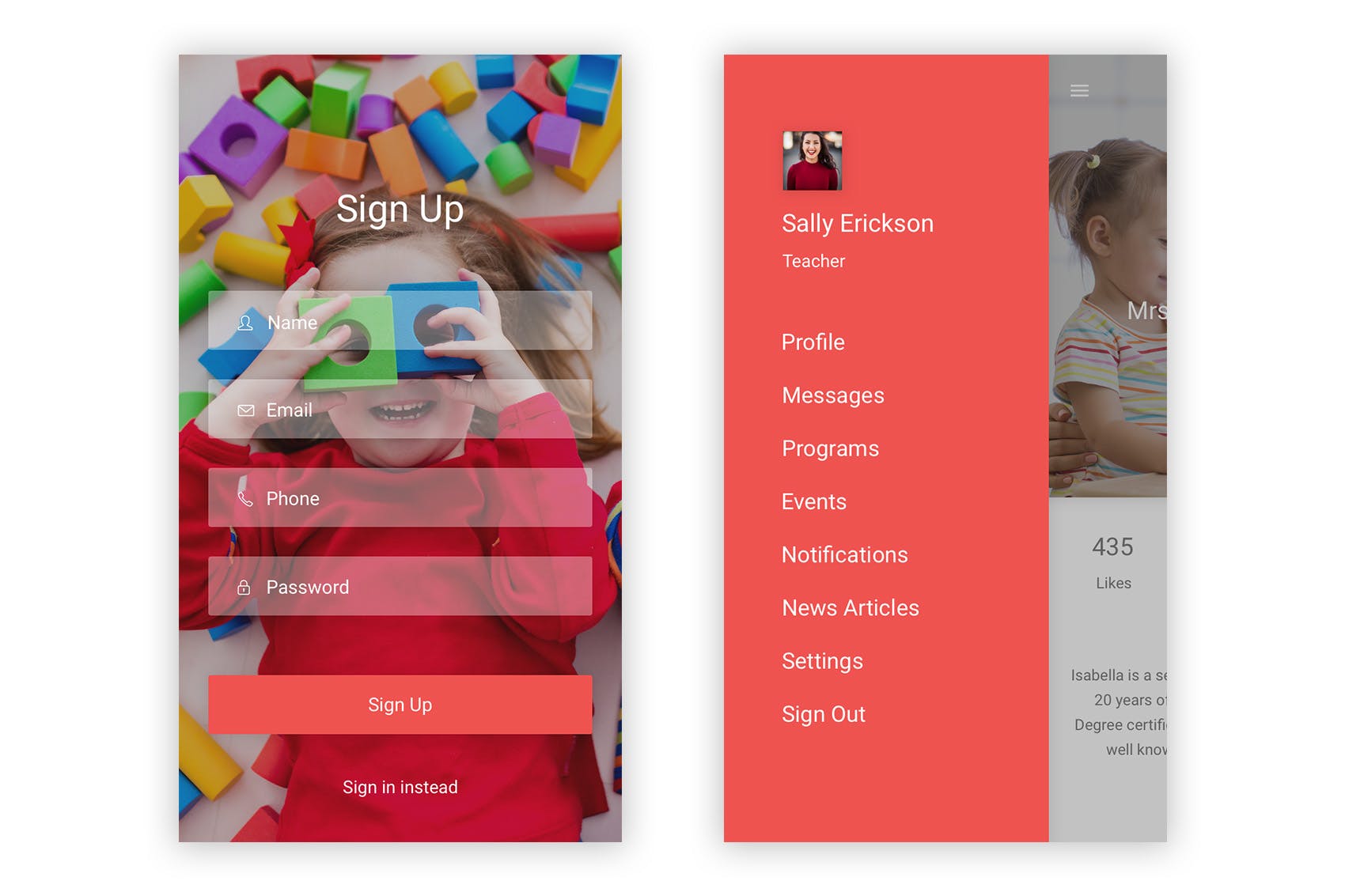 学前教育&幼儿园APP应用UI设计套件XD模板 Balak – Kindergarten & Pre-school Adobe XD UI Kit插图(2)