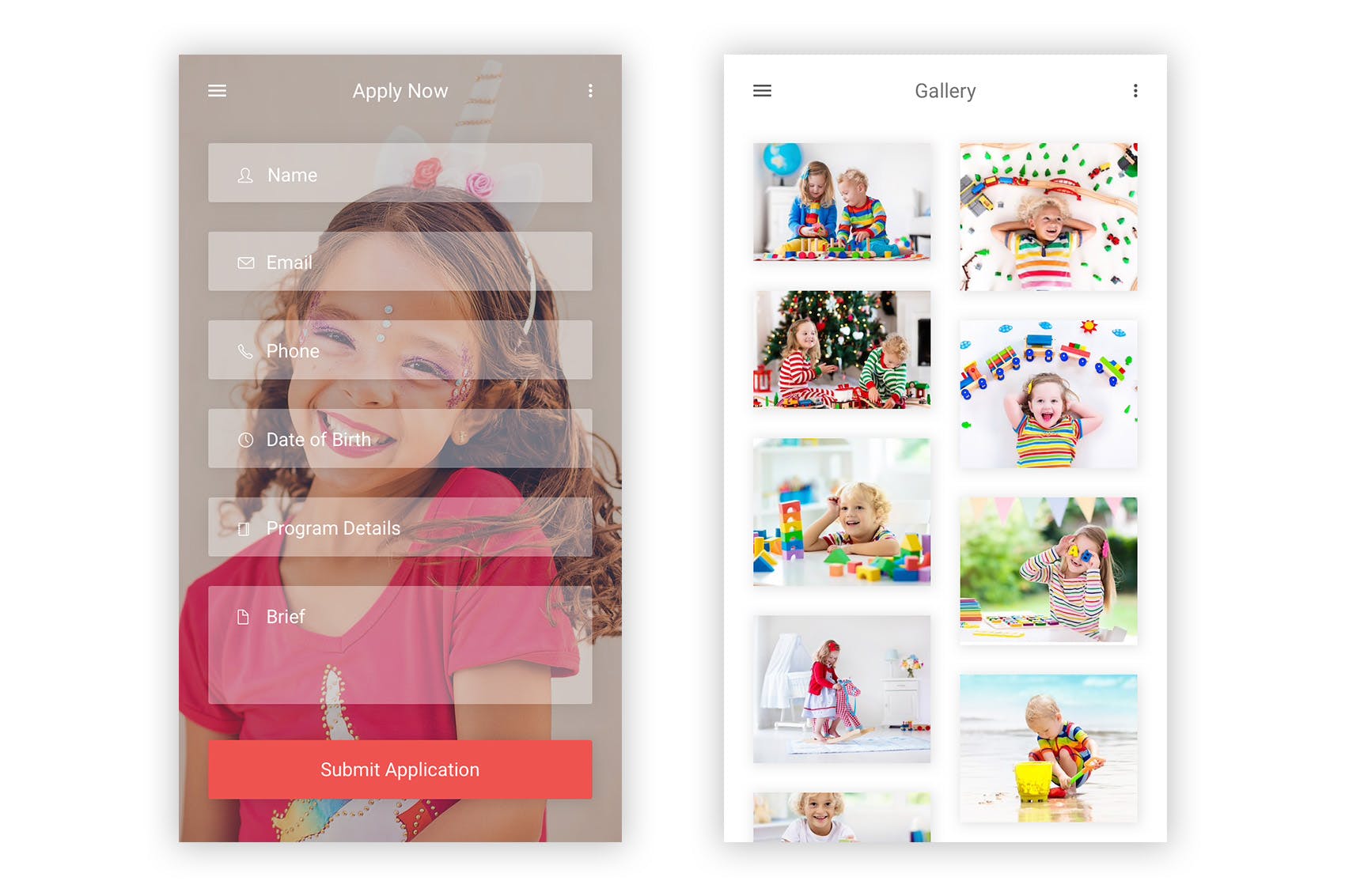 学前教育&幼儿园APP应用UI设计套件XD模板 Balak – Kindergarten & Pre-school Adobe XD UI Kit插图(3)