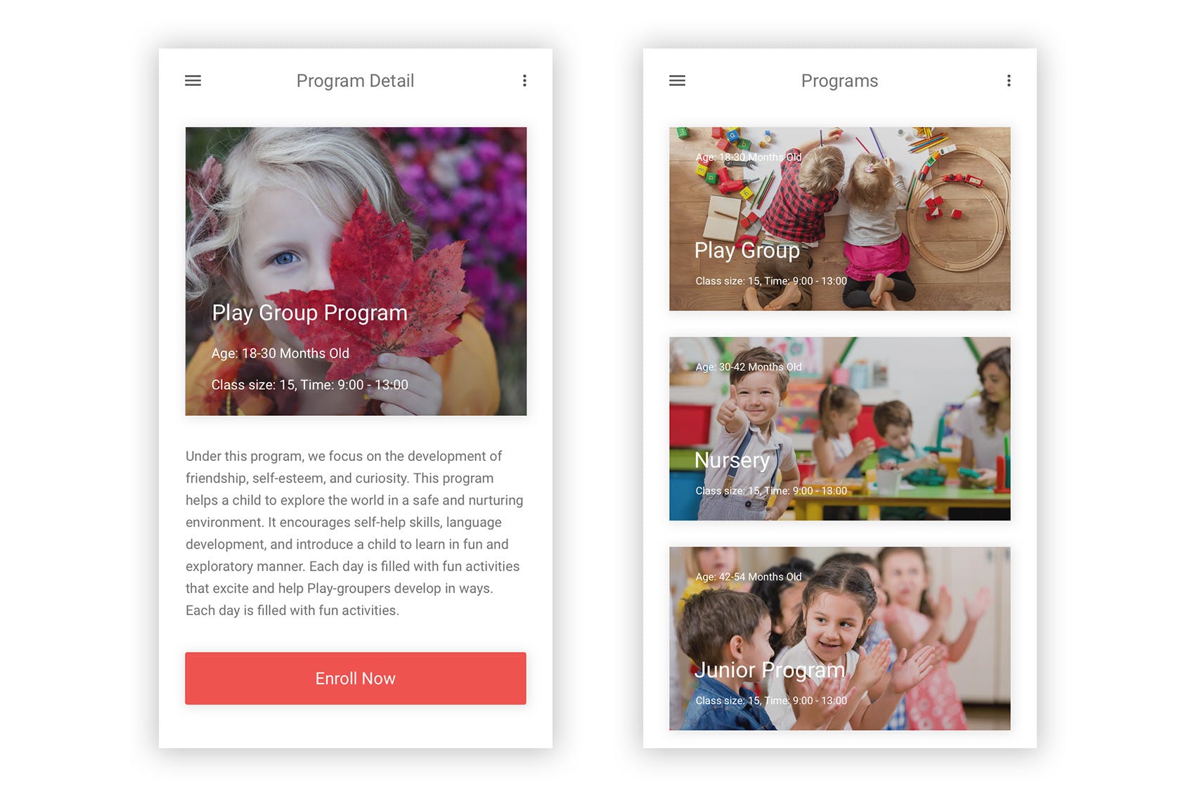 学前教育&幼儿园APP应用UI设计套件XD模板 Balak – Kindergarten & Pre-school Adobe XD UI Kit插图(6)