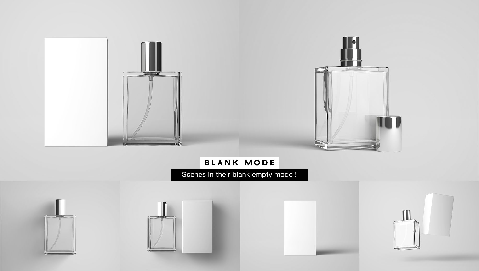 香水瓶＆香水包装盒外观设计样机模板 Perfume Package Mockup插图(10)