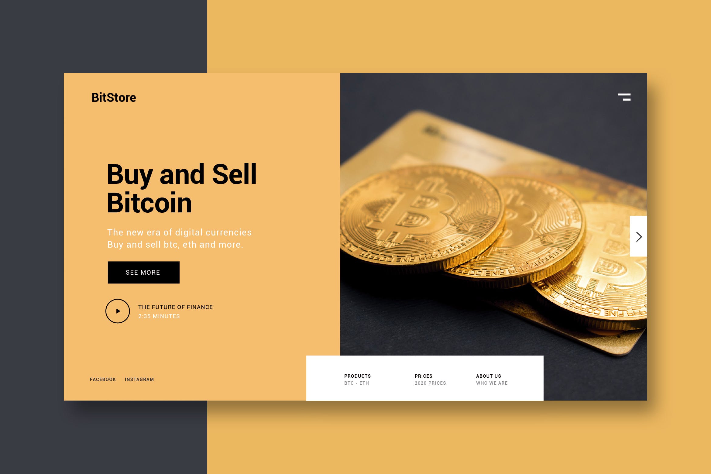 加密货币兑换网站着陆页设计素材库精选模板 Cryptocurrency Exchange – Landing Page插图
