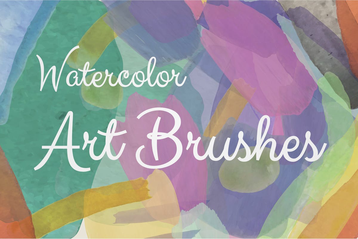 水彩数码绘画艺术大师AI画笔笔刷 Watercolor Illustrator Art Brushes插图