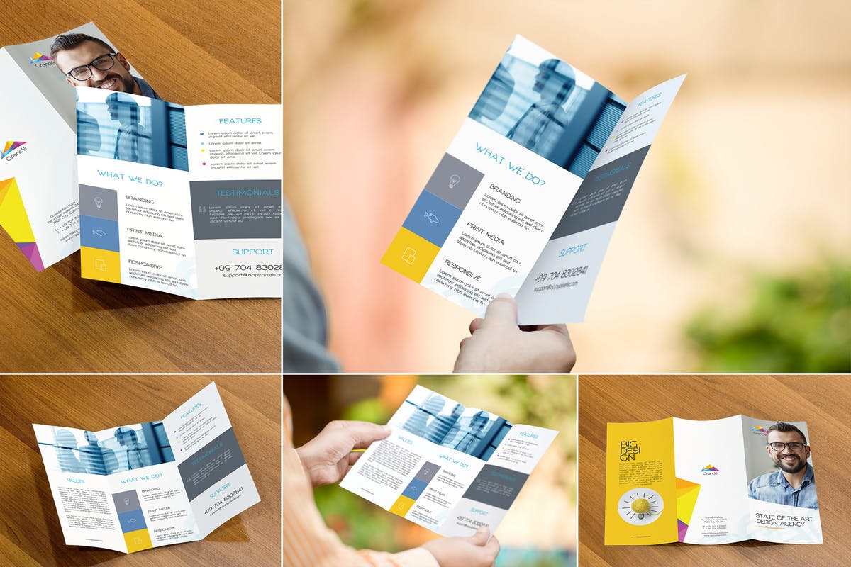 高级企业简介传单样机模板 Premium Flyer Mockups插图