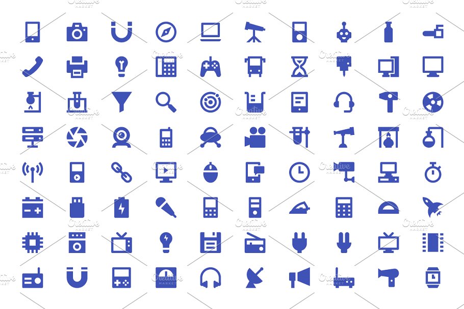 200枚自然科学与科技主题图标素材 200 Science and Technology Icons插图(1)
