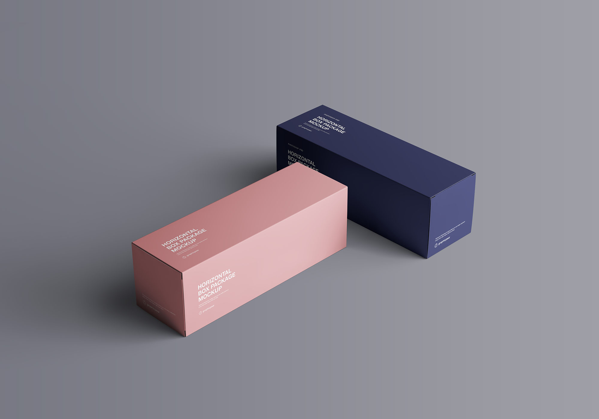 水平长方体产品包装盒定制设计样机模板 Horizontal Package Box Mockup插图(5)