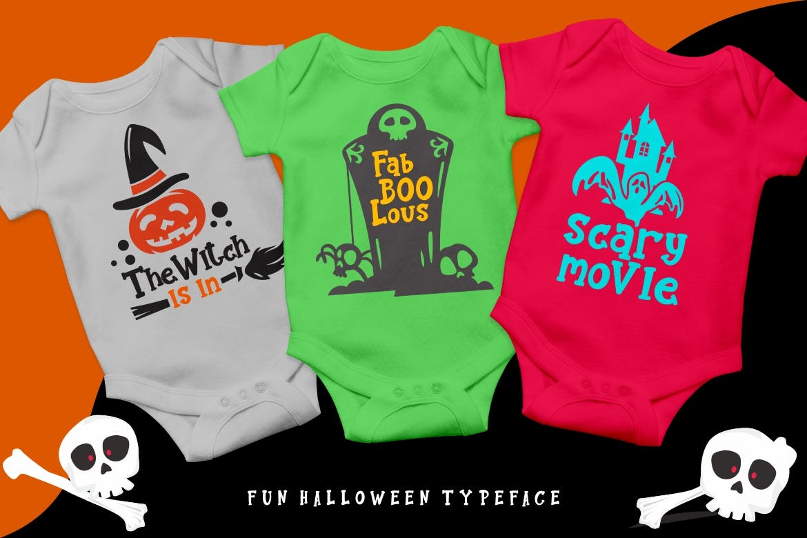 万圣节主题设计英文粗体字体 Pumkins Halloween Fun Typeface插图(3)