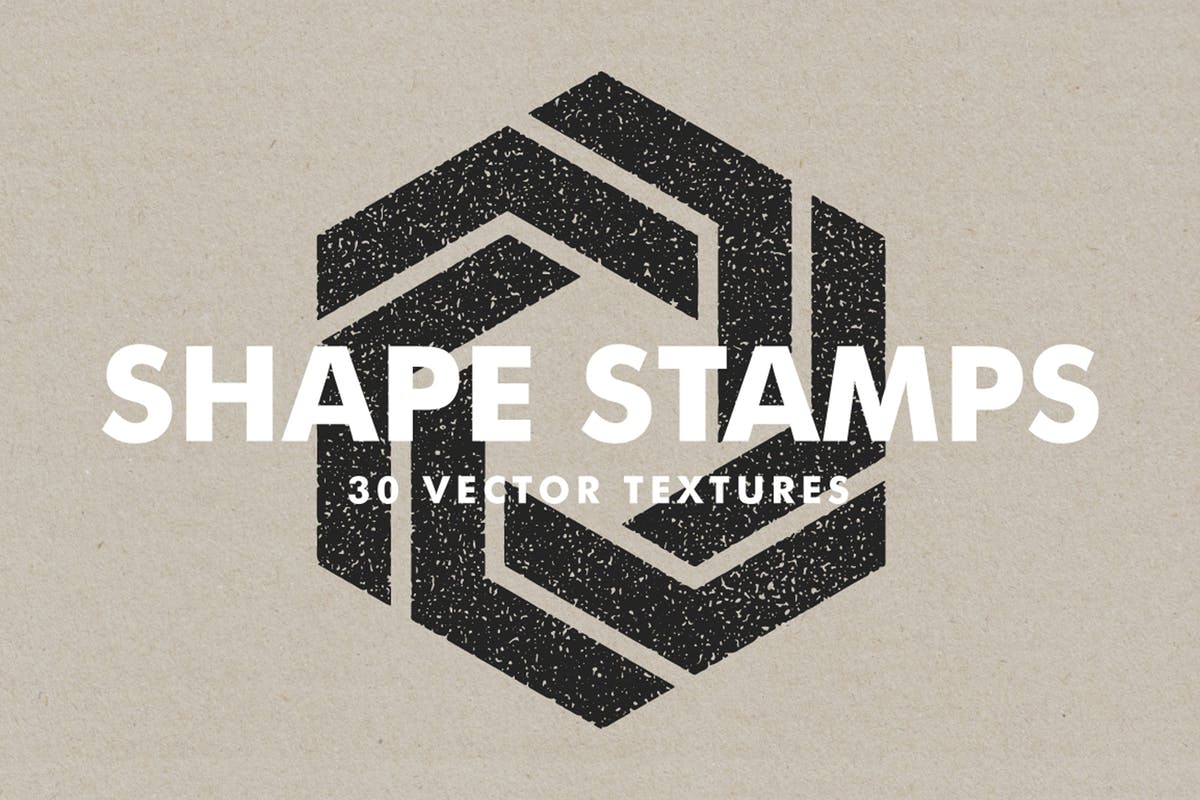 30款复古做旧效果纹理矢量印章形状 Vector Shape Stamps插图
