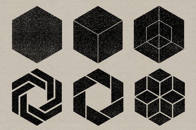 30款复古做旧效果纹理矢量印章形状 Vector Shape Stamps插图(1)