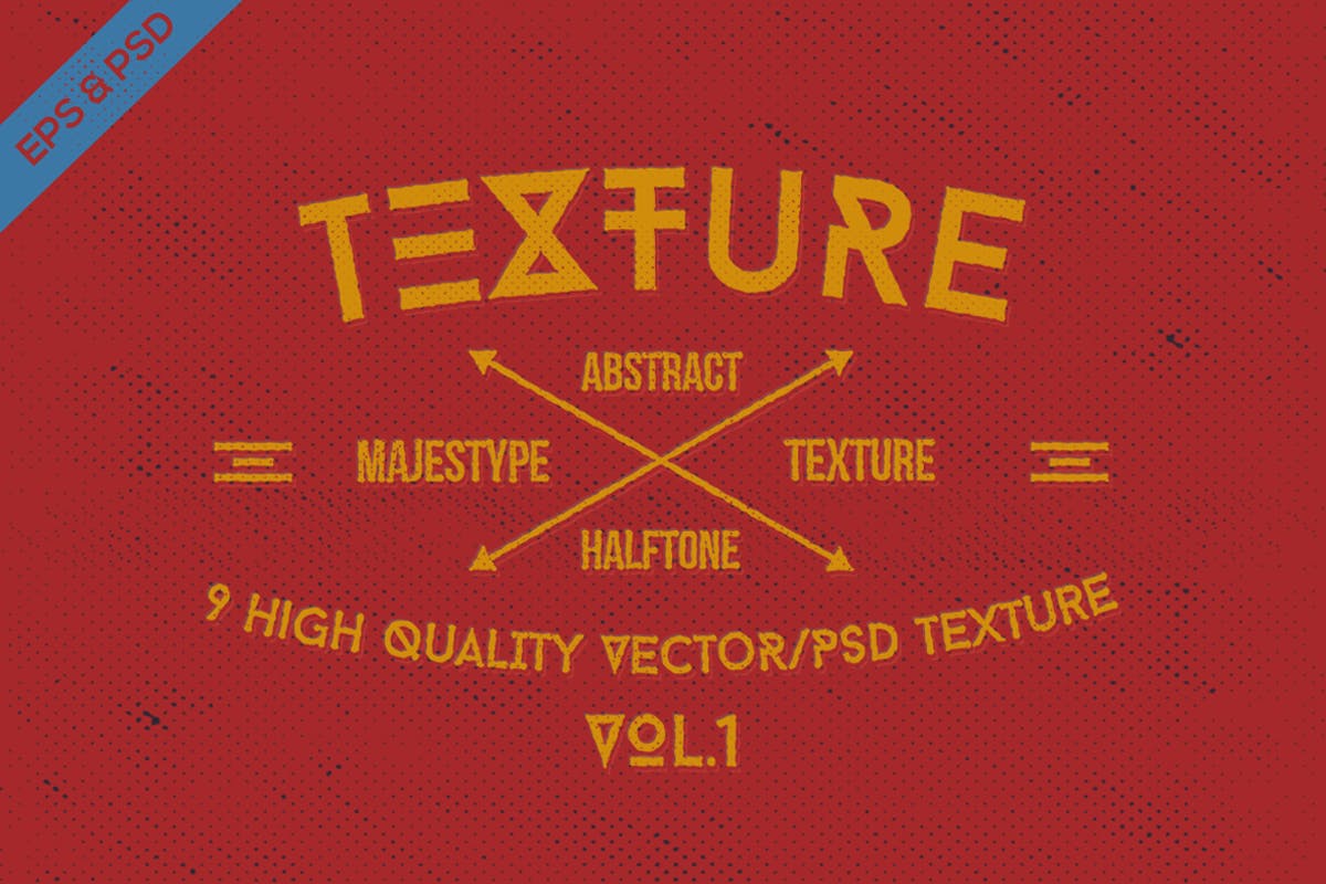 9个抽象复古半色调纹理Vol.1 9 Abstract Halftone Texture VOL.1插图