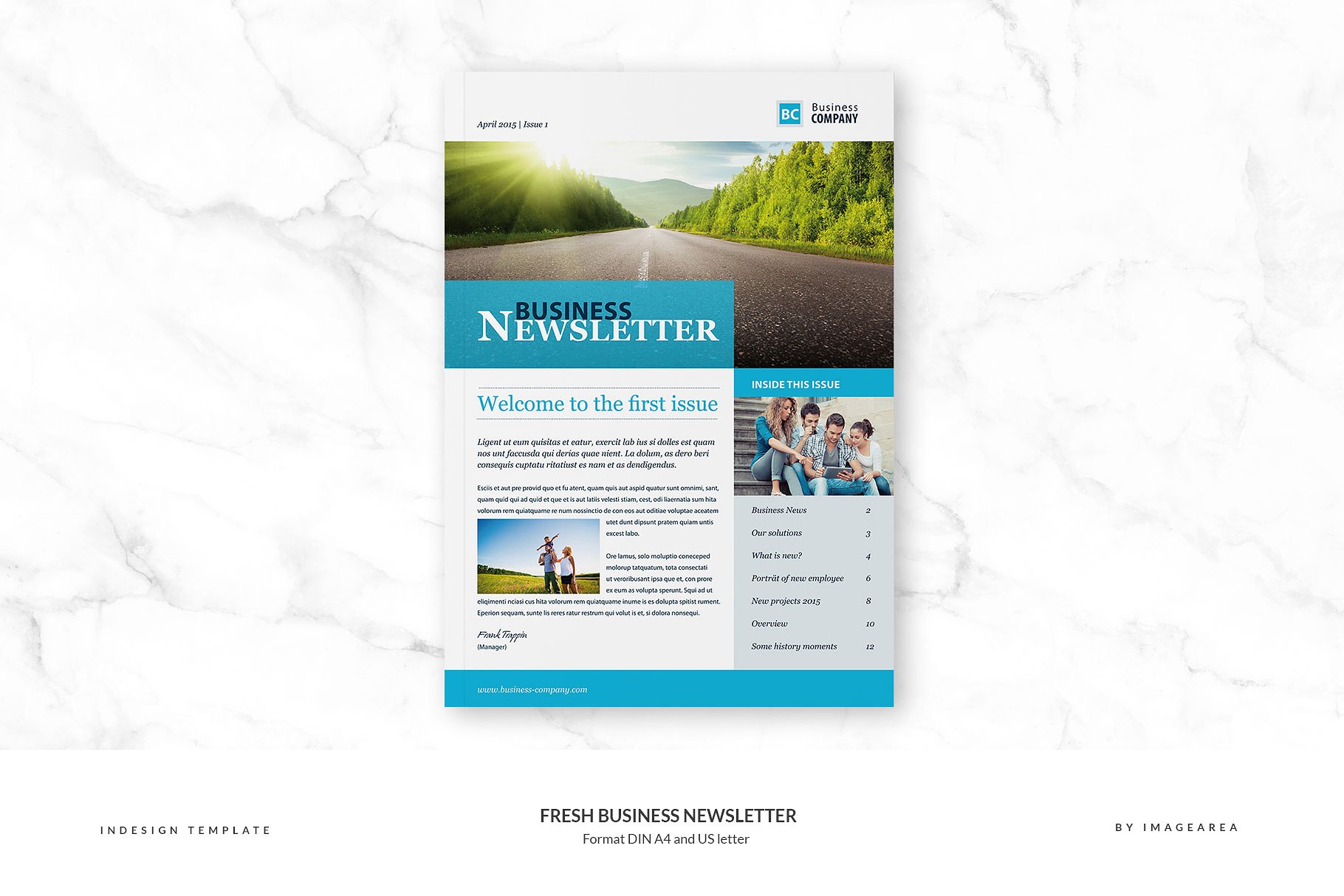 现代企业商务宣传EDM模板 Fresh Business Newsletter插图