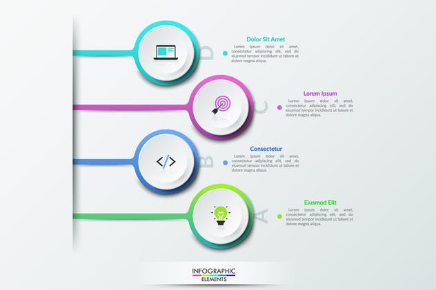 项目策划PPT模板信息图表矢量素材v14 Pure Shape Infographic. Part 14插图(13)