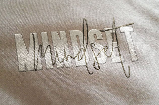 二重奏字体：手写草书书法+粗体无衬线英文字体 Mindset Font Duo插图(6)