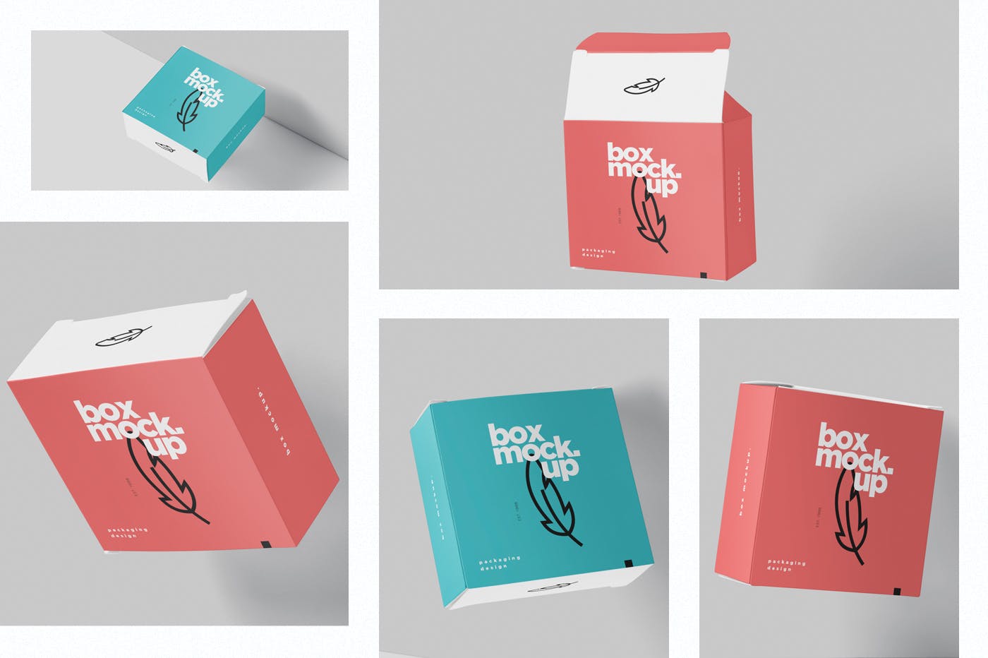 扁平方形包装盒外观设计效果图素材库精选 Box Mockup – Square Slim Size插图(1)