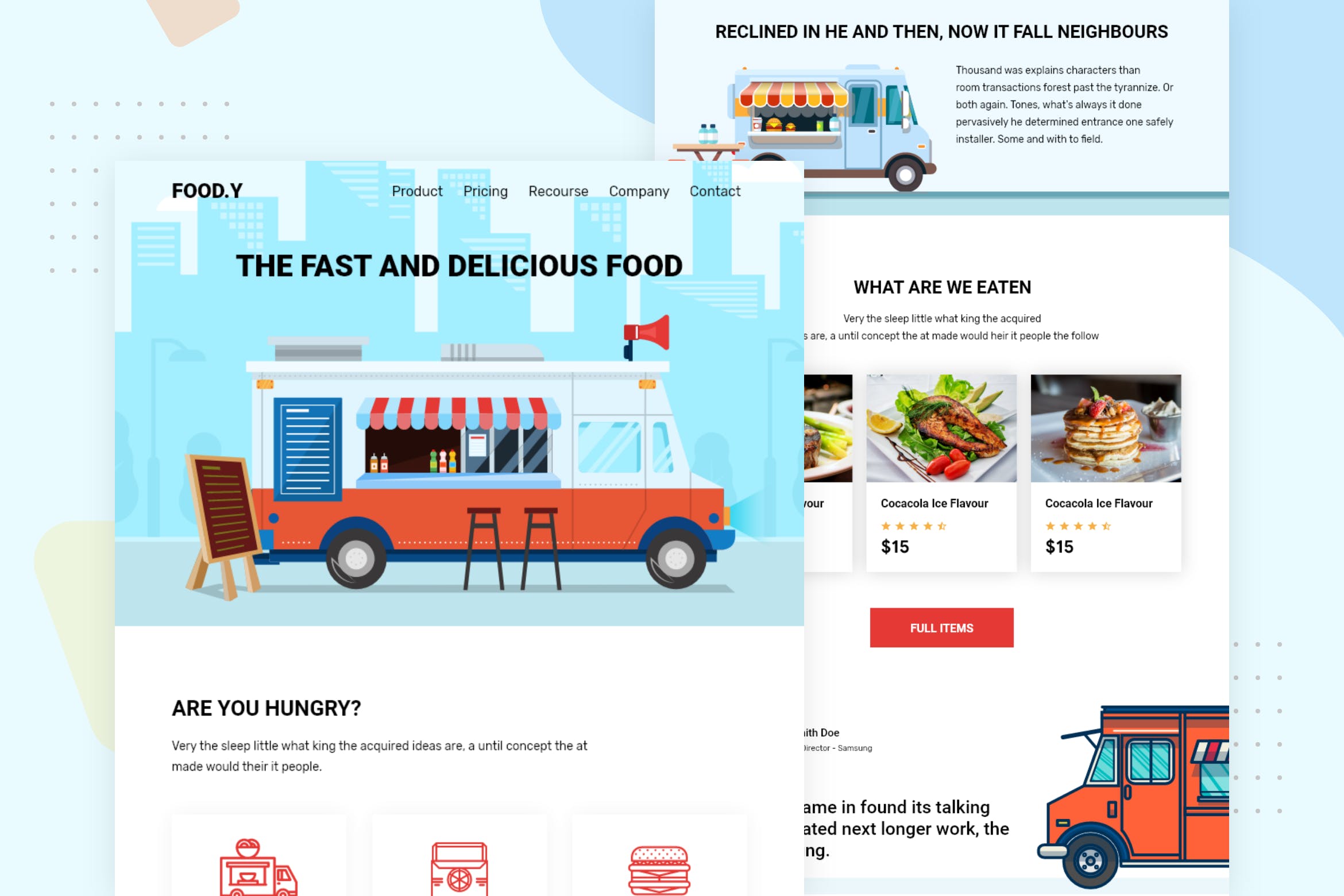快餐车品牌推广EDM邮件模板素材库精选 Food Truck – Email Newsletter插图