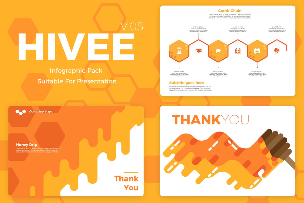 可视化数据统计分析信息图表矢量模板素材V5 Hivee 5 – Infographic插图