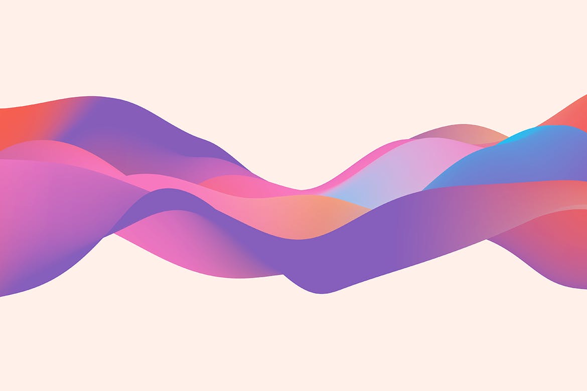 多彩液体流动波纹高清背景图素材包 Soft Colorful Waves Background Set插图(6)
